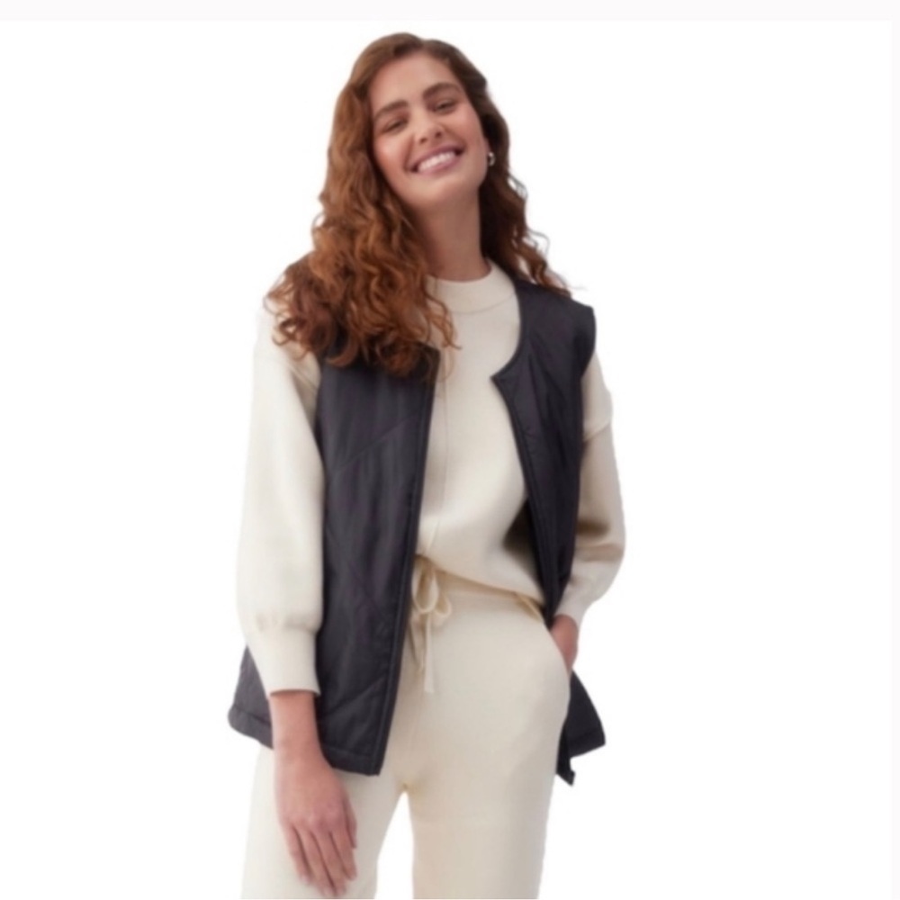 Socialite Quilted Light Weight Puffer Vest Black Womens L/XL NWTs